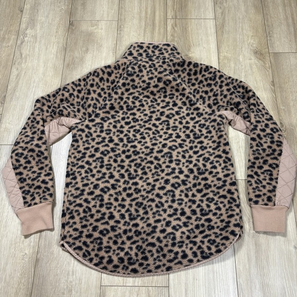 Abercrombie & Fitch Women's Asymmetrical Snap Fleece-LEOPARD PRINT Medium M - Picture 7 of 7